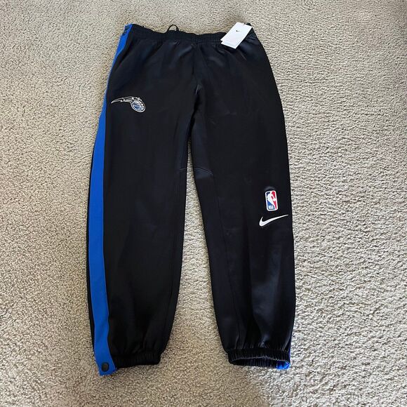 NEW Nike Orlando‎ Magic Tear Away Snap Warmup Pants Cuffed Black Mens L NBA